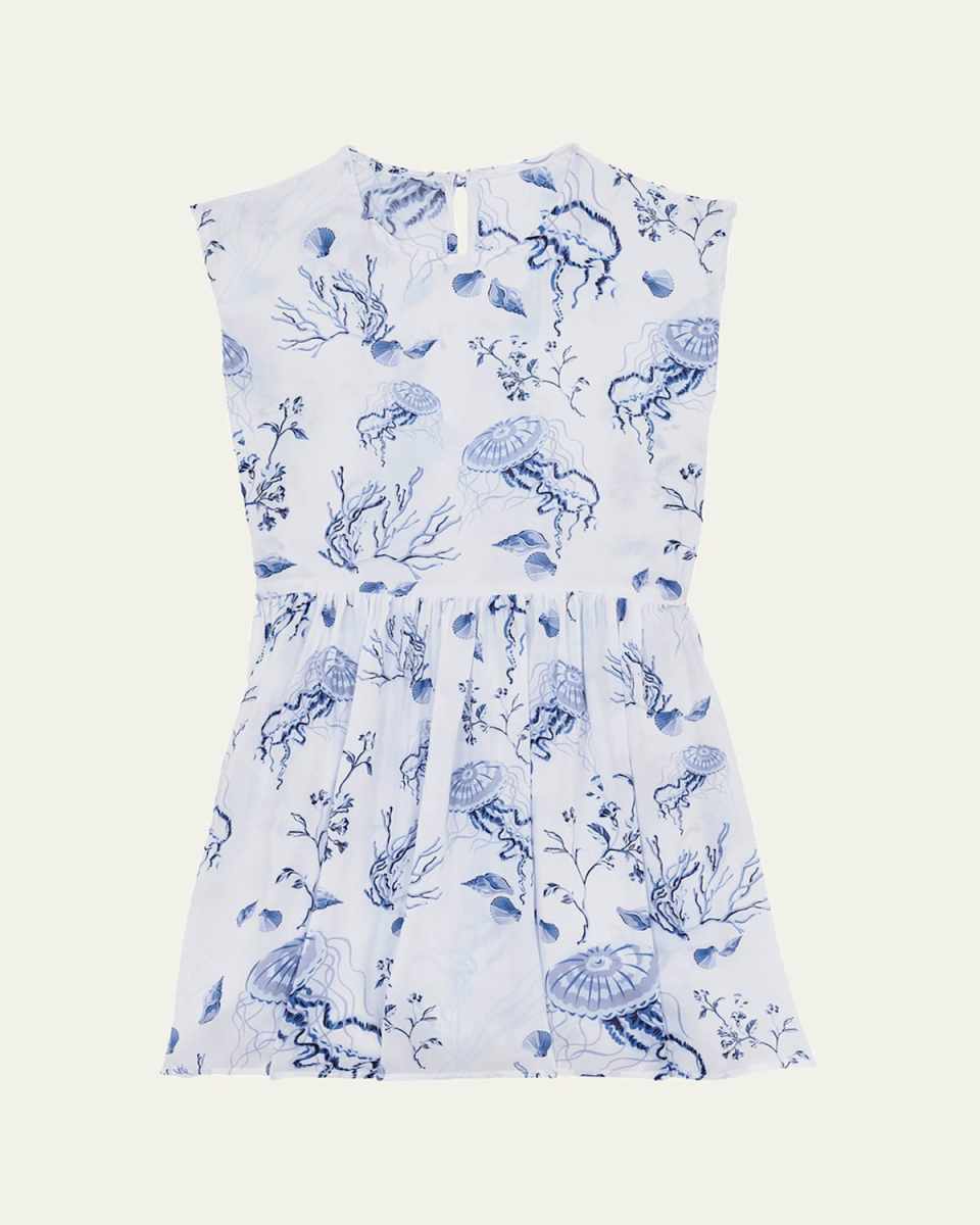 Girl's Medusa Jellyfish-Print Dress, Size 2-